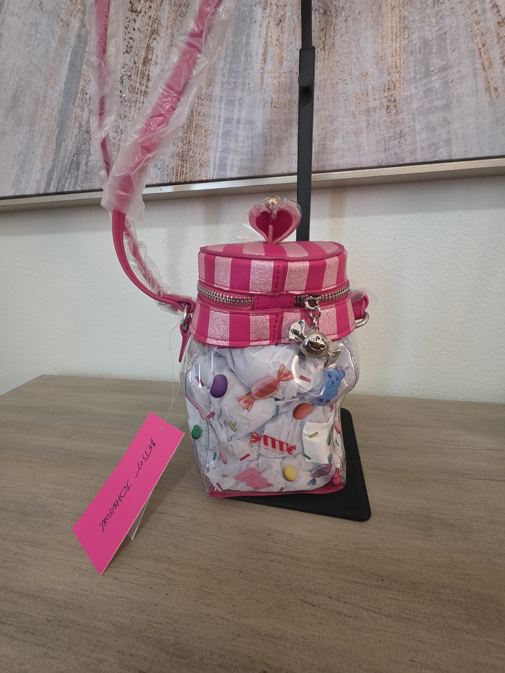 Betsy Johnson Candy Shoppe Clear Pink Bag NWT - Picture 6 of 10